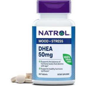 Natol Mood Stess 부신 50mg 칼슘 특정 호르몬 수치 균형과 식이 보조제 60정 60일, Unflavoed, 60 Count (Pack of 1), 1개