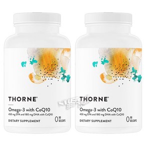 [1+1]쏜리서치 오메가3 코큐텐 90캡슐 THORNE RESEARCH OMEGA-3 WITH COQ10, 2개, 90정