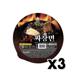 천일 고추짜장면 즉석용기면 360g x 3개