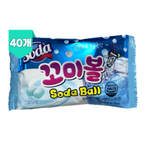 꼬미볼 소다맛, 40g, 40개