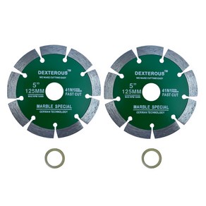 망고테크 그라인더날 석재용 5인치 105mm 2개입 마른날 다이아몬드휠 콘크리트 절단석 돌날 화강암 컷팅 그라인더휠, 1세트