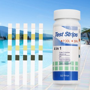 수영장용 물 PH 테스트 스트립 잔류 염소 값 알칼리성 경도 시험기 간편한 감지 50 개 100 3 in 1 4, 04 04 50pcs 4 in 1, 01 01 CHINA, 1개