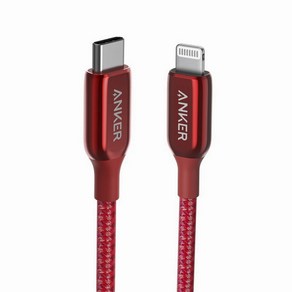 앤커 파워라인 USB-C 투 라이트닝 충전케이블, 90cm, 레드, 1개