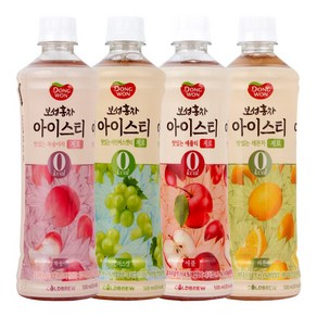 [4종모음][동원] 보성홍차 아이스티 제로 500ml (복숭아+레몬+애플+샤인머스캣), 24개