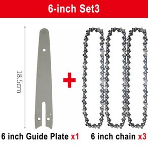 DARAM 충전식 미니 무선 가정용 전기톱 체인 톱 전기 목공 원예 도구 목재 인치, 16) 6inch Set3, 1개