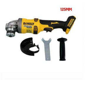 DEWALT 브러시리스 연삭기 전동 공구 충전식 무선 드릴 DCG414 연마기 125mm 150mm 100mm, [02] 125mm  No battey, 1개