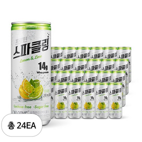 칼로바이 프로틴 스파클링 무설탕 단백질 보충제 레몬라임, 240ml, 24개