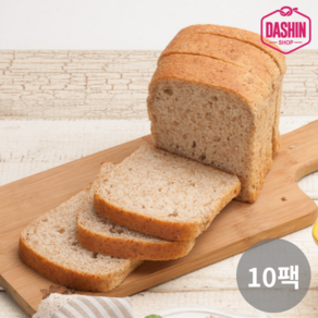 [주문 후 제빵] 통밀당 천연발효 통밀식빵 330g(10조각) / 아르토스베이커리 비건빵, 330g, 10개