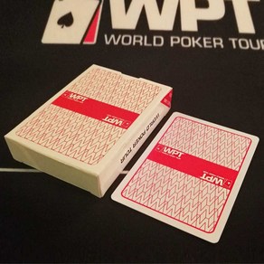 12개 세트 홀덤 플라스틱 카드 방수 공인 PVC 포커 WPT 경기 큰글자, 1. WPT 포커 레드 페어, 1개