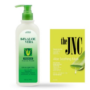 JNC본사정품 84%알로에베라 프리미엄 훼이셜워시 240ml+JNC마스크팩, 1개, 250ml