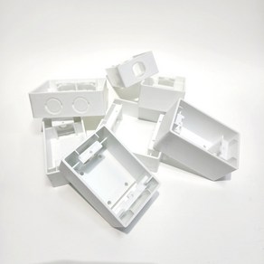 PVC 노출 스위치 / 콘센트 박스, 1개, PVC 노출 스위치박스 1개용, 44×70×120