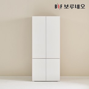 보루네오 비컴 800 4문 이불 장롱 장농 싱글 미니, 화이트 BC50