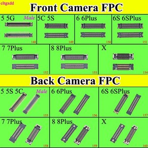 아이폰 5 5S 5C 6Plus 6SP 7 8 Plus x용 마더 보드 메인보드의 1X 후면 및 전면 소형 카메라 플렉스 케이블 FPC 플러그 커넥터