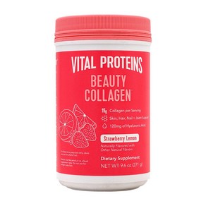 Vital Poteins 뷰티 콜라겐 파우더 스트로베리 레몬 271 g, 1개