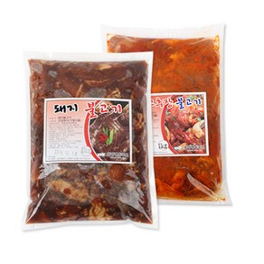 벅스웨이 한돈 돼지불고기 1kg+돼지고추장불고기 1kg (총 2kg)