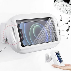스마트폰 우크 방수 케이스 거치대 360도회전 사우드홀 제작 섬세한 터치감도 김서림 방지, 화이트, 1개