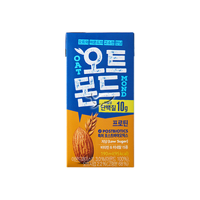 [지노앤코]롯데칠성 오트몬드 프로틴 초코 190ml 오트 아몬드 두유 저당 단백질 간식, 15개