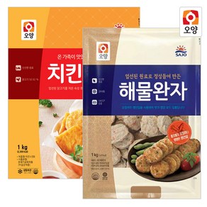 [퀴클리몰] 사조오양 치킨너겟 1kg + 사조오양 해물완자-1kg, 2개