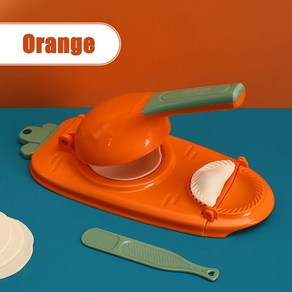 효율적인 DIY 수동 만두 제조기만두 금형 프레스주방 래퍼중국 Jiaozi 제작 금형2 in 1, 02 Oange dumpling mold