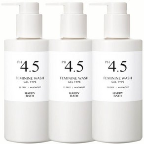 해피바스 PH4.5 약산성 쑥(젤타입) 여성청결제 250g + 구디즈마스크 수량별증정, 3개, 250ml