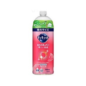 KAO 큐큣토 주방세제 리필 700ml (자몽), 1개