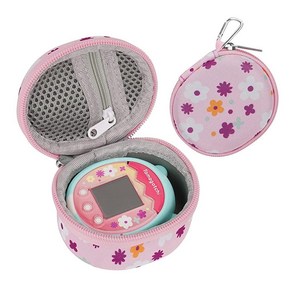 Risou Potable Case Compatible with Tamagotchi Pix/Tamagotchi Oiginal/Tamagotchi On Vitual Pet E, 핑크, 핑크