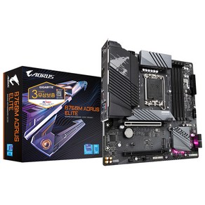 기가바이트 B760M AORUS ELITE 메인보드 (LGA1700 DDR5 M-ATX) 피씨디렉트, 1개, 선택하세요