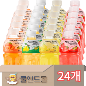 [쿨앤드몰] 모구모구 4종혼합 (복숭아 +파인애플 +딸기 +망고 ), 320ml, 24개
