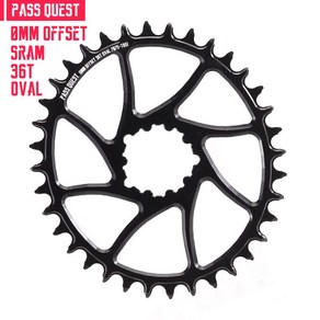 SRAM Gx xx1 Eagle GXP PASS QUEST 크랭크 셋 원형 MTB 좁은 와이드 체인 링 28T 30T 32T 34T 36T 38T 용 원형 타원형 0mm 오, Oval-36t형, 1개