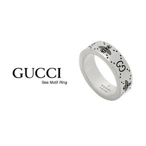 GUCCI 구찌 YBC728389001 (728389J 8400 0728) GG 꿀벌 모티프링 실버반지 6mm