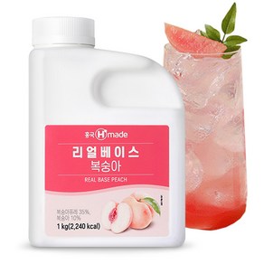 [업체발송] 흥국 리얼베이스 복숭아 1kg 2개세트, 1개