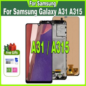 휴대폰 핸드폰 스마트폰 수리 부품 삼성 호환 갤럭시 A31 A315 용 슈퍼 AMOLED SM-A315F LCD 디스플레이 터치 스크린 A315G 디지타이저 어셈블리 100% 테스, [01] TFT with Fame, 1개