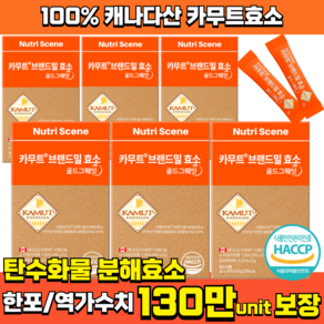 뉴트리씬 리얼 카무트 효소 골드그뤠잇 브랜드밀 발효효소100% 달콤한 고구마맛 30포, 6개, 60g