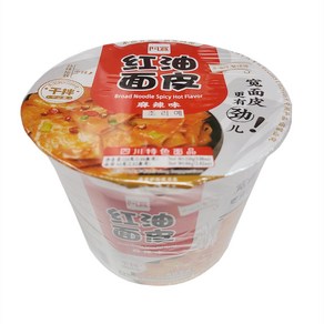 왕부정 중국식품 아콴 매운 (마라맛) 홍유면피 홍유량피면 중국비빔면 110g (컵)