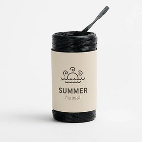[니터스] 썸머 라피아얀 봄 여름 가방 뜨기 라피아얀 50g x 5p, 128 검정, 5개