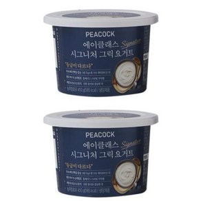 피코크 에이클래스 시그니처 그릭 요거트 450g 냉장, 2개