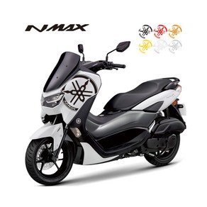 ESP 야마하 NMAX125 신형엔맥스 스티커 데칼 어퍼스티커 데칼테이프 하프로고 오토바이, 검정, 1개