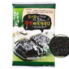 소문난삼부자 오부자 광천 파래재래 전장김 25g 3묶음 12개 총 36봉 최근 생산한 맛있는 김, 36개