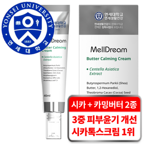 연세생활건강 멜드림 3중 시카 카밍 병풀 추출물 진정 보습 윤기 버터 크림, 1개, 40ml