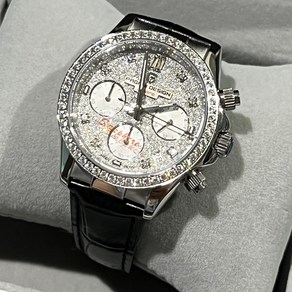 블랙/브라운 파가니 디자인 PD-1730 볼드 큐빅 가죽 시계 Pagani Design PD-1730 Bold Cubic Leathe Watch 여성 가죽손목시계 큐빅시계