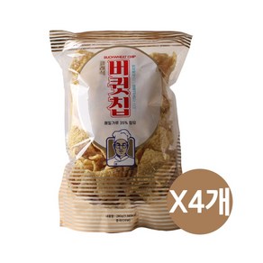 메밀과자 버큇칩 메밀가루35% 함유, 4개, 280g