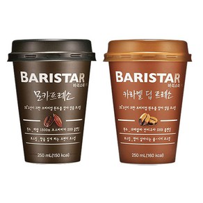 바리스타룰스 카라멜 딥 프레소 10컵+모카프레소 10컵, 20개, 250ml