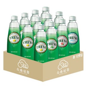 [소솜상점] 트레비 300ml 혼합 12펫 (레몬+라임+자몽+플레인 각 3펫), 1세트