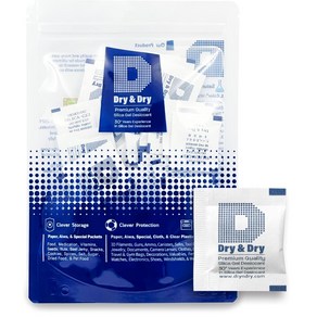 Dy & Dy 1 Gam(50 Packets) Food Safe Silica Pack 건조 및 건조 1그램(50패킷) 식품 안전 실리카 패킷 건조제 팩 - 충전식 실리카겔, 50 팩