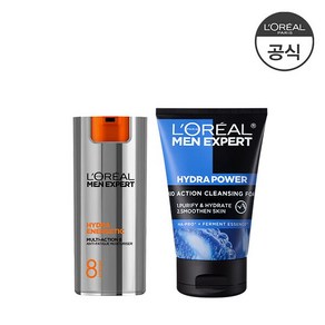 [로레알파리] 맨 멀티액션8 안티에이징 올인원 50ml+이드라파워 아쿠아 클렌징폼 100ml, 상세 설명 참조, 1개