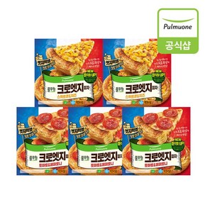 풀무원 크로엣지피자 2종 5개 혼합구성, 1개, 350g