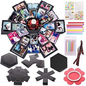 Koogel Explosion Box Set 17.5 x 16inch Album Gift Box Ceative Album Supise Album Sticke Box fo, 1개