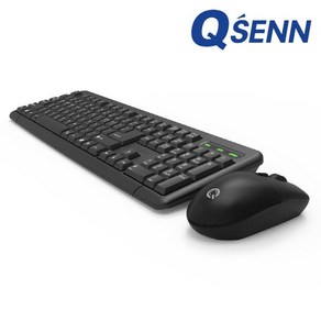 QSENN MK210 무선 키보드 마우스 세트 키스킨 포함 (블랙), 상세페이지 참조, 상세페이지 참조, 일반형