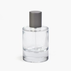 새로핸즈 클램프 타입 유리 향수공병 실린더 투명 무광 실버 50ml, 단품, 1개