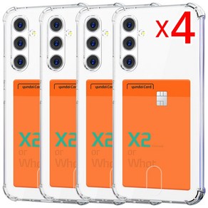 NEXTMOBILE 1+1+1+1 갤럭시 A35 5G 카드 수납 투명 범퍼 젤리 베이직 케이스